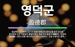 🌟영덕군: 경상북도 동북쪽에 있는 군. 본래 영해군과 영덕군을 합친 군으로 양식업과 수산 가공업이 발달하였... - 표준국어대사전