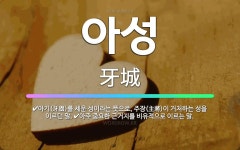 🌟아성: 아기(牙旗)를 세운 성이라는 뜻으로, 주장(主將)이 거처하는 성을 이르던 말., 아주 중요한 근거... - 표준국어대사전
