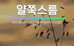 🌟얄쭉스름: ‘얄쭉스름하다’의 어근. (얄쭉스름하다: 조금 얇은 듯하다.) - 표준국어대사전