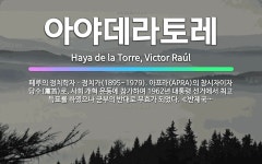 🌟아야데라토레: 페루의 정치학자ㆍ정치가(1895~1979). 아프라(APRA)의 창시자이자 당수(黨首)로,... - 표준국어대사전