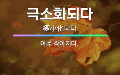 🌟극소화되다: 아주 작아지다. - 표준국어대사전