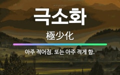 🌟극소화: 아주 적어짐. 또는 아주 적게 함. - 표준국어대사전