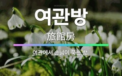 🌟여관방: 여관에서 손님이 묵는 방. - 표준국어대사전