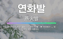 🌟연화발: 한자 부수의 하나. ‘불화(火)’ 부수가 ‘無’, ‘熱’ 따위에서 ‘灬’로 쓰일 때의 이름이다. - 표준국어대사전