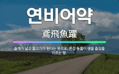 🌟연비어약: 솔개가 날고 물고기가 뛴다는 뜻으로, 온갖 동물이 생을 즐김을 이르는 말. - 표준국어대사전