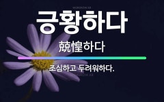 🌟긍황하다: 조심하고 두려워하다. - 표준국어대사전