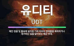 🌟유디티: 해안 정찰 및 물속에 설치된 기뢰 따위의 장애물을 폭파하거나 제거하는 일을 맡아보는 해군 부대. - 표준국어대사전