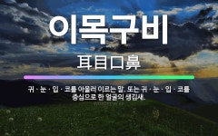 🌟이목구비: 귀ㆍ눈ㆍ입ㆍ코를 아울러 이르는 말. 또는 귀ㆍ눈ㆍ입ㆍ코를 중심으로 한 얼굴의 생김새. - 표준국어대사전