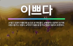 🌟이쁘다: 행동이나 동작이 보기에 사랑스럽거나 귀엽다., 생긴 모양이 아름다워 눈으로 보기에 좋다., 아이... - 표준국어대사전