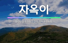 🌟자옥이: 연기나 안개 따위가 잔뜩 끼어 흐릿하게. - 표준국어대사전