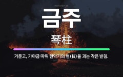 🌟금주: 거문고, 가야금 따위 현악기의 현(絃)을 괴는 작은 받침. - 표준국어대사전