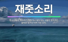 🌟재줏소리: 판소리에서, 목소리가 약하거나 재치 있는 사람이 변칙적인 솜씨로 내거나 이어 가는 소리. - 표준국어대사전