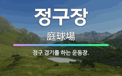 🌟정구장: 정구 경기를 하는 운동장. - 표준국어대사전