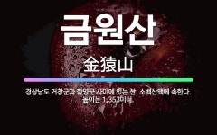 🌟금원산: 경상남도 거창군과 함양군 사이에 있는 산. 소백산맥에 속한다. 높이는 1,353미터. - 표준국어대사전