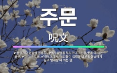 🌟주문: 음양가나 점술에 정통한 사람이 술법을 부리거나 귀신을 쫓을 때 외는 글귀., 다라니의 글., 천도... - 표준국어대사전