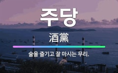 🌟주당: 술을 즐기고 잘 마시는 무리. - 표준국어대사전