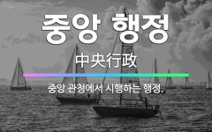 🌟중앙 행정: 중앙 관청에서 시행하는 행정. - 표준국어대사전