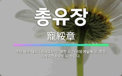 🌟총유장: 조선 세조 때의 <정대업지악> 열한 곡 가운데 여덟째 곡. 한문 가사 4언 8구로 되어 있다. - 표준국어대사전