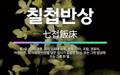 🌟칠첩반상: 밥, 국, 김치, 장류, 조치 이외에 숙채, 생채, 구이, 조림, 전유어, 마른반찬, 회 따위... - 표준국어대사전