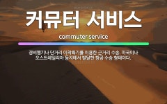 🌟커뮤터 서비스: 경비행기나 단거리 이착륙기를 이용한 근거리 수송. 미국이나 오스트레일리아 등지에서 발달한... - 표준국어대사전