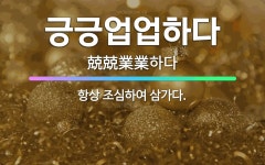 🌟긍긍업업하다: 항상 조심하여 삼가다. - 표준국어대사전