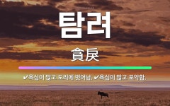 🌟탐려: 욕심이 많고 도리에 벗어남., 욕심이 많고 포악함. - 표준국어대사전