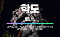 🌟학도: 경상남도 사천시 늑도동에 속하는 섬. 겨울에 눈에 덮이면 학의 날개처럼 보인다. 면적은 8.231㎢. - 표준국어대사전