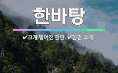 🌟한바탕: 한판 크게., 크게 벌어진 한판. - 표준국어대사전