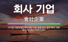 🌟회사 기업: 사기업 가운데 법인격이 있는 기업. 합명 회사, 합자 회사, 유한 회사, 주식회사 따위가 있다. - 표준국어대사전