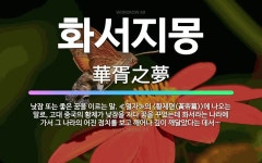 🌟화서지몽: 낮잠 또는 좋은 꿈을 이르는 말. ≪열자≫의 <황제편(黃帝篇)>에 나오는 말로, 고대 중국의 ... - 표준국어대사전
