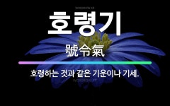 🌟호령기: 호령하는 것과 같은 기운이나 기세. - 표준국어대사전
