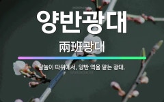 🌟양반광대: 탈놀이 따위에서, 양반 역을 맡는 광대. - 표준국어대사전