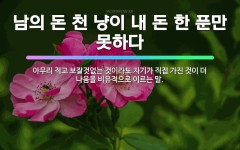 🌟남의 돈 천 냥이 내 돈 한 푼만 못하다: 아무리 적고 보잘것없는 것이라도 자기가 직접 가진 것이 더 나... - 표준국어대사전