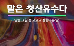 🌟말은 청산유수다: 말을 그칠 줄 모르고 잘한다는 말. - 표준국어대사전