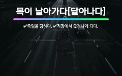 🌟목이 날아가다[달아나다]: 죽임을 당하다., 직장에서 쫓겨나게 되다. - 표준국어대사전