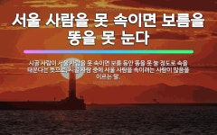🌟서울 사람을 못 속이면 보름을 똥을 못 눈다: 시골 사람이 서울 사람을 못 속이면 보름 동안 똥을 못 눌... - 표준국어대사전