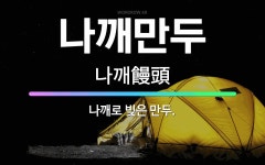 🌟나깨만두: 나깨로 빚은 만두. - 표준국어대사전
