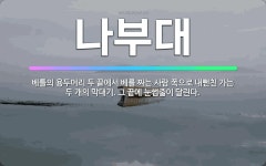 🌟나부대: 베틀의 용두머리 두 끝에서 베를 짜는 사람 쪽으로 내뻗친 가는 두 개의 막대기. 그 끝에 눈썹줄... - 표준국어대사전