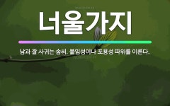 🌟너울가지: 남과 잘 사귀는 솜씨. 붙임성이나 포용성 따위를 이른다. - 표준국어대사전