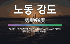 🌟노동 강도: 일정한 단위 시간 안에 작업에 소요되는 노동량. 노동 시간이 너무 길면 이 강도가 저하된다. - 표준국어대사전