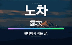 🌟노차: 한데에서 자는 잠. - 표준국어대사전