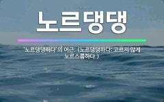 🌟노르댕댕: ‘노르댕댕하다’의 어근. (노르댕댕하다: 고르지 않게 노르스름하다.) - 표준국어대사전