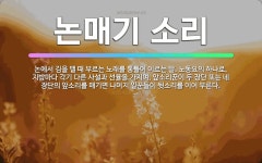 🌟논매기 소리: 논에서 김을 맬 때 부르는 노래를 통틀어 이르는 말. 노동요의 하나로, 지방마다 각기 다른... - 표준국어대사전