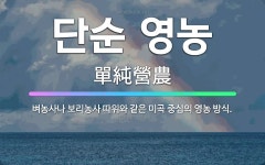 🌟단순 영농: 벼농사나 보리농사 따위와 같은 미곡 중심의 영농 방식. - 표준국어대사전