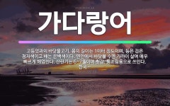 🌟가다랑어: 고등엇과의 바닷물고기. 몸의 길이는 1미터 정도이며, 등은 검은 청자색이고 배는 은백색이다. ... - 표준국어대사전