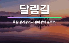 🌟달림길: 육상 경기장이나 경마장의 경주로. - 표준국어대사전