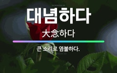 🌟대념하다: 큰 소리로 염불하다. - 표준국어대사전