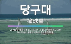🌟당구대: 당구를 칠 때에 공을 놓고 굴리는 대. 높이 90cm 정도 되는 직사각형의 평평한 바닥에 우단을... - 표준국어대사전
