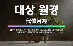 🌟대상 월경: 월경이 없거나 그 양이 매우 적을 때에, 자궁의 출혈을 대신하여 코나 허파, 위장, 유방 따... - 표준국어대사전