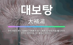 🌟대보탕: 한약 처방의 하나. 팔물탕(八物湯)에 황기(黃芪)와 육계(肉桂)를 더하여 만드는 탕약으로, 원기... - 표준국어대사전